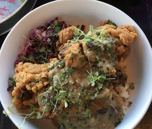 Mushroom Fried Chick’n  at Modern Love in Omaha