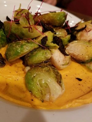 Brussel Sprouts with Shiitake Bacon at Modern Love in Omaha