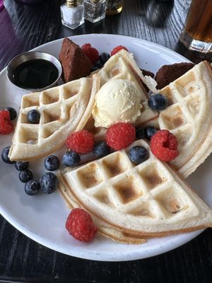 Chikn’ and waffles  at Modern Love in Omaha