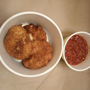 Fried Mozzarella - cashew mozzarella, marinara, fresh basil at Modern Love in Omaha