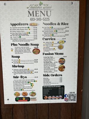 Menu  at Nakhon Thai Restaurant in Brockville