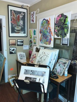 art for sale inside   at Aroma Coffee Art Gallery in Hammondsport