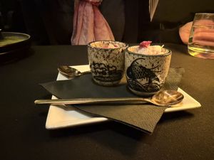 Cranberry yuzu sorbet   at Alkemē in Santa Fe