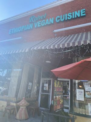 Outside dining  at Rahel's Vegan Cuisine in Los Angeles