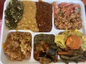 Lunch  at Rahel's Vegan Cuisine in Los Angeles