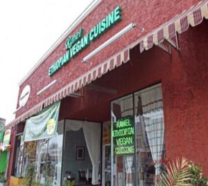 exterior at Rahel's Vegan Cuisine in Los Angeles