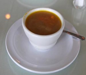 soup at Rahel's Vegan Cuisine in Los Angeles