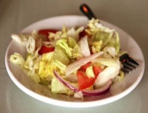 salad at Rahel's Vegan Cuisine in Los Angeles