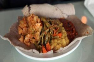 All you can eat buffet at Rahel's Vegan Cuisine in Los Angeles