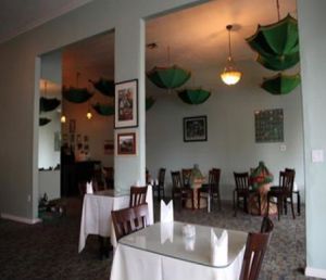 interior at Rahel's Vegan Cuisine in Los Angeles