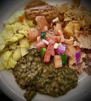   at Rahel's Vegan Cuisine in Los Angeles