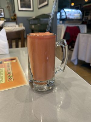 mango strawberry juice   at Rahel's Vegan Cuisine in Los Angeles