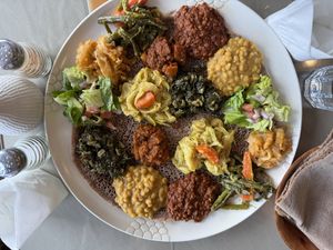  at Rahel's Vegan Cuisine in Los Angeles