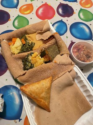   at Rahel's Vegan Cuisine in Los Angeles