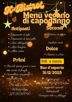 Menu capodanno at K-Bistrot in Milazzo
