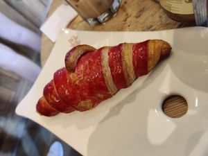 Vegan Hibiscus Croissant 🥐 at Le Pain Quotidien - Oud Zuid in Amsterdam