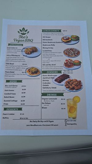  at Ike's Vegan Barbecue in Cincinnati