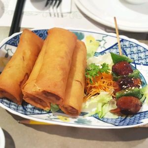 rouleaux de printemps et brochette de faux-boeuf at Yuan in Montreal