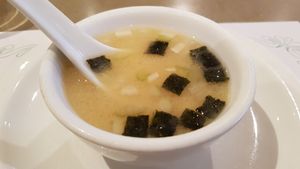 Miso soup at Yuan in Montreal