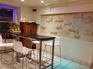 Waiting area at Yuan in Montreal