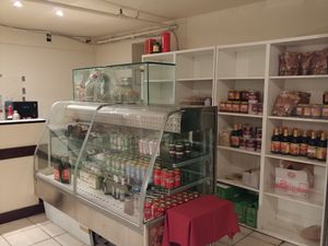 Cooler of drinks at Yuan in Montreal