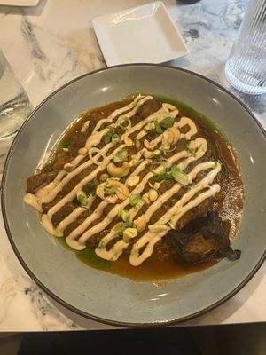 Amazing Roasted Eggplant!   at Longet in Venice