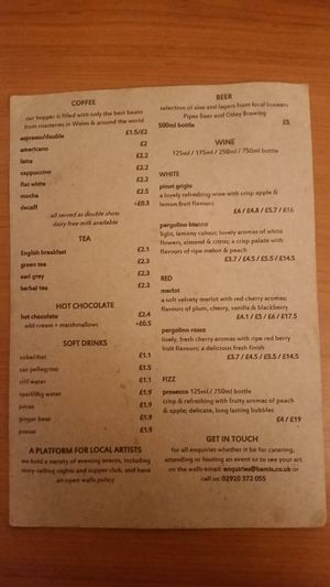menu 2 at Kemis Pontcanna in Cardiff