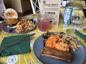 Vegan Sausage Roll w/ Salads & Veggie Burger w/ Salads!  at Simple Simon in Donegal