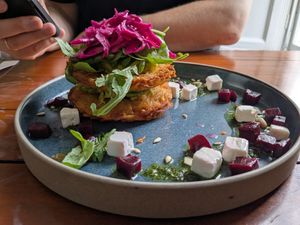 Rosti Stack, vegetarian and vegan option available at Simple Simon in Donegal