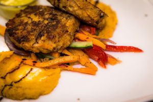 nut steak at Rauda Husid in Eyrarbakki