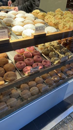 Different plant-based donuts  at Sammys Berliner Donuts in Berlin