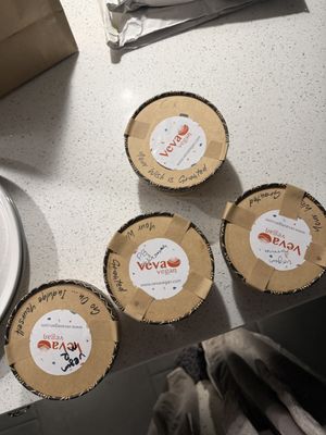 Cardboard packaging  at Veva Vegan - Hornsey in London