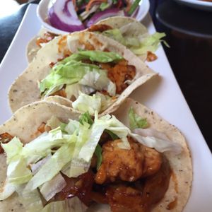 Smoked Tempeh BBQ Tacos (vegan) at True BBQ and Whiskey Bar in Munster
