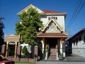 house at Wat Mongkolratanaram in Berkeley