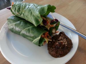 Thai rolls at Gorilla Foods - Powell St in Vancouver