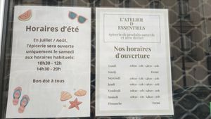 July and August 2026: open only on Saturdays at L'atelier D Essentiels in Paris