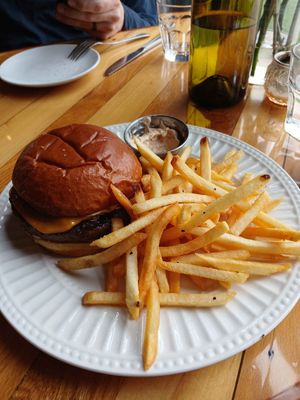 Smash Burger made vegan at Red & The Wolf in Clawson
