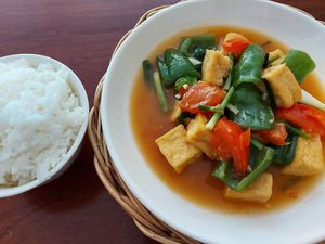tofu at Visoun in Luang Prabang