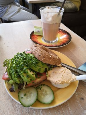 Vegan Avocado Bagel at Bagels & Beans - Bos en Lommerweg in Amsterdam