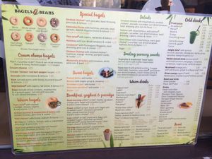 English menu  at Bagels & Beans - Bos en Lommerweg in Amsterdam