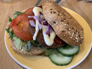 Meatless magic vegan burger at Bagels & Beans - Keizersgracht in Amsterdam