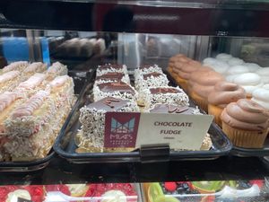 Vegan chocolate fudge at Mia's Brooklyn Bakery in New York City