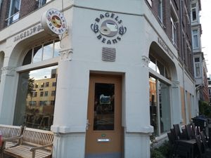 Outside at Bagels & Beans - Overtoom in Amsterdam