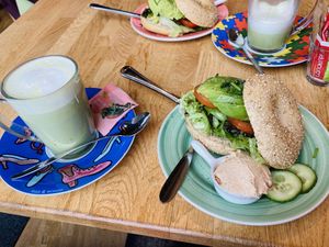 Vegan bagel💗 at Bagels & Beans - Ruyschstraat in Amsterdam