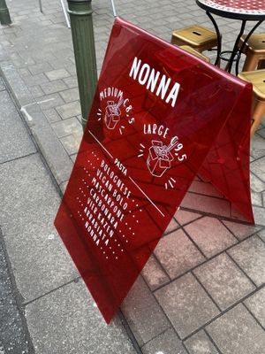Menu outside  at Nonna Gent in Ghent