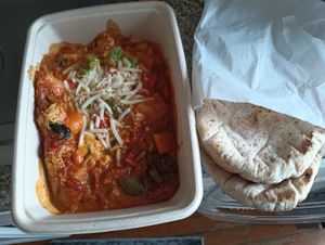 shakshuka with vegan egg at Break Away Cafe in New York City