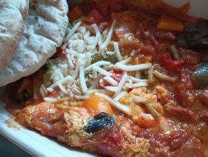 shakshuka with vegan egg at Break Away Cafe in New York City