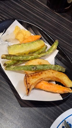 Veggie tempura to order at Kura Revolving Sushi Bar in Glendale