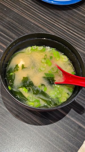 Miso soup to order at Kura Revolving Sushi Bar in Glendale