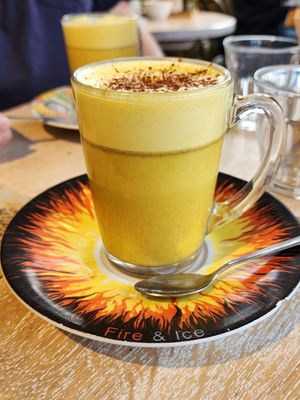 Coconut turmeric latte at Bagels & Beans - Waterlooplein in Amsterdam